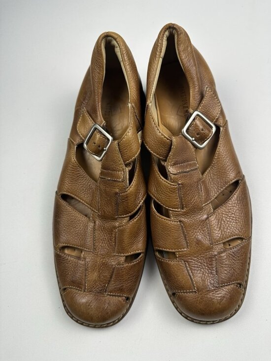 Johnston & Murphy Fisherman Dad Sandals Light Brown Leather 10.5 M